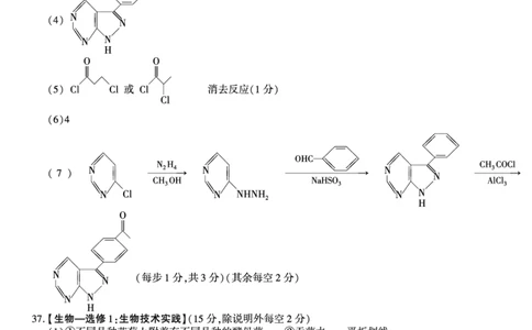 陕西省西安市周至县2022-2023学年高三下学期二模理科综合答案公众号：一枚试卷君_05高考化学_高考模拟题_新高考_2023届陕西省西安市周至县高三二模理综