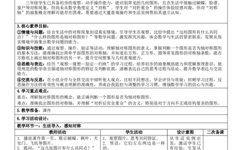 第1单元生活中的运动现象_26春人教版数学三下_00、教案3套完整版_第2套表格式核心素养教案-全册合在一起_单元教案_有反思版