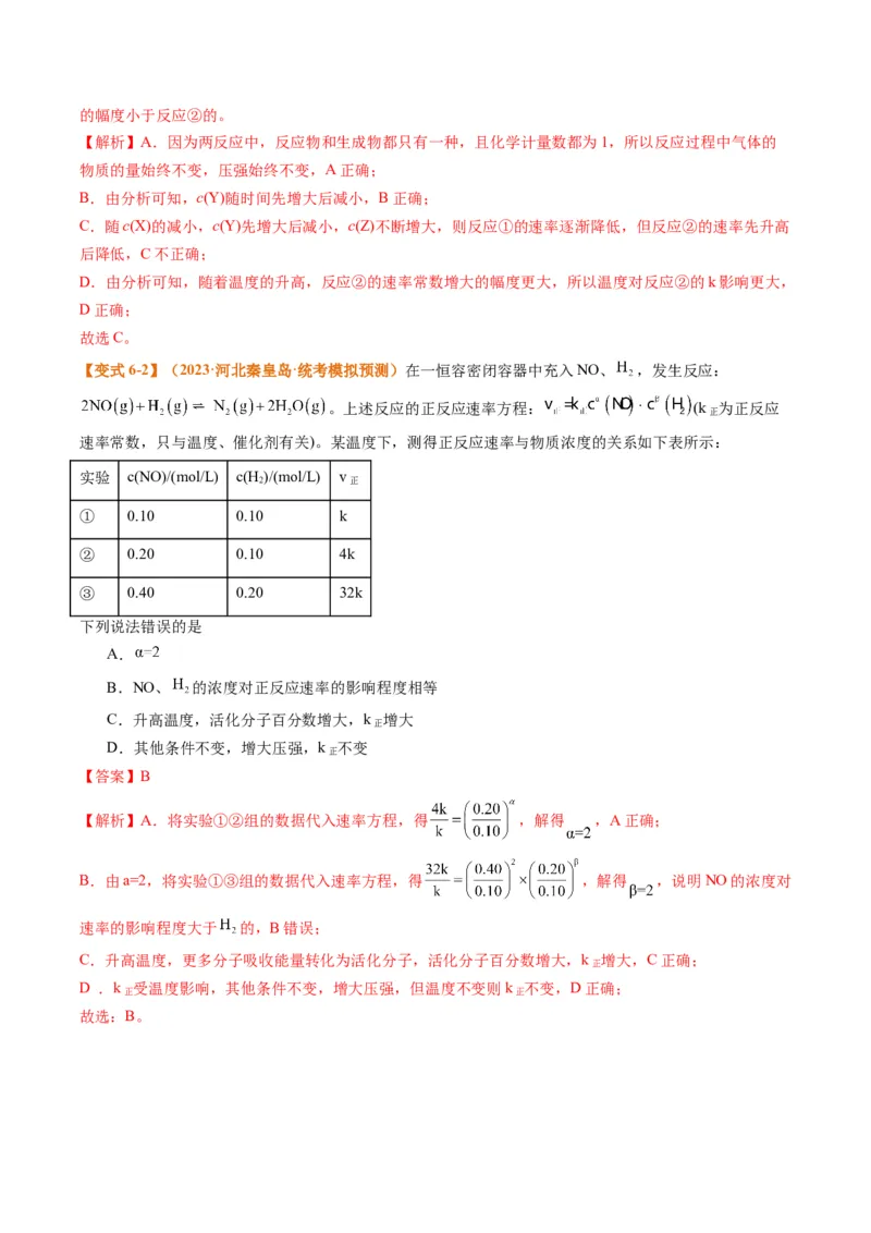 题型10反应微观机理分析速率方程及其应用（解析版）_05高考化学_2024年新高考资料_2.2024二轮复习_2024年高考化学二轮热点题型归纳与变式演练（新高考通用）
