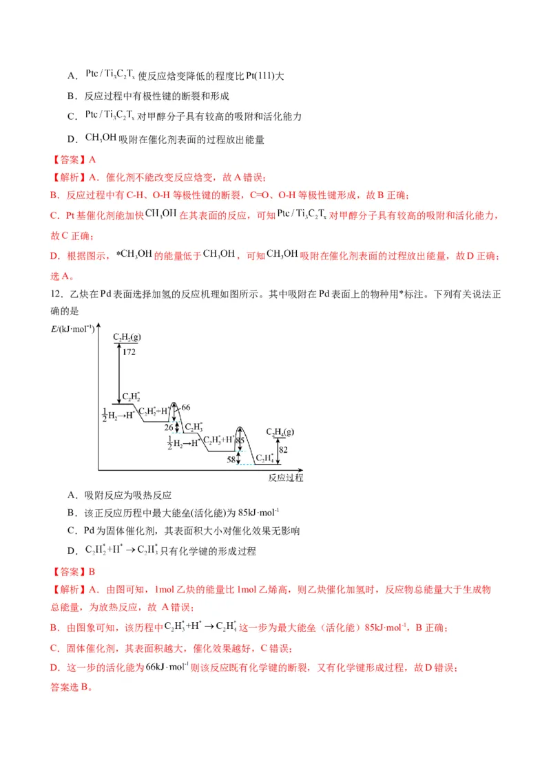 题型10反应微观机理分析速率方程及其应用（解析版）_05高考化学_2024年新高考资料_2.2024二轮复习_2024年高考化学二轮热点题型归纳与变式演练（新高考通用）