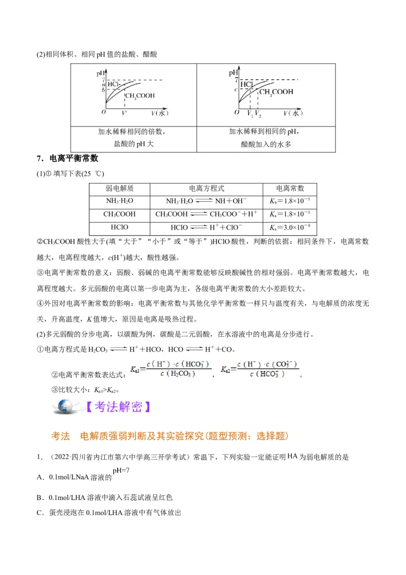 解密08水溶液中的离子平衡（讲义）-高频考点解密2022年高考化学二轮复习讲义+分层训练（全国通用）（解析版）_05高考化学_通用版（老高考）复习资料_2023年复习资料_二轮复习