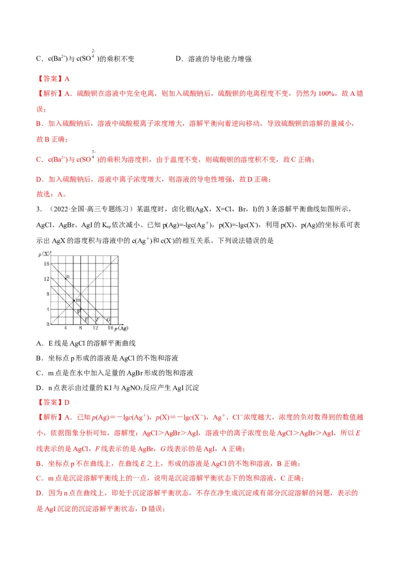 解密08水溶液中的离子平衡（讲义）-高频考点解密2022年高考化学二轮复习讲义+分层训练（全国通用）（解析版）_05高考化学_通用版（老高考）复习资料_2023年复习资料_二轮复习