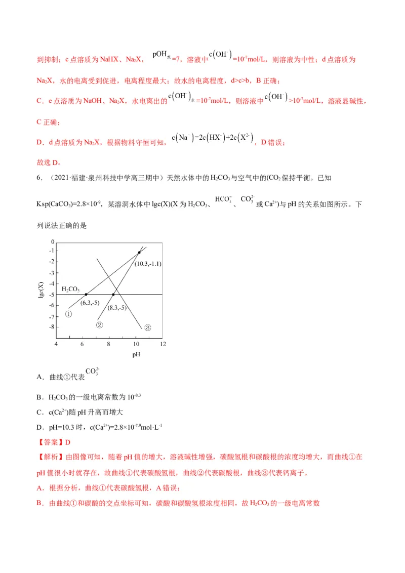 解密08水溶液中的离子平衡（讲义）-高频考点解密2022年高考化学二轮复习讲义+分层训练（全国通用）（解析版）_05高考化学_通用版（老高考）复习资料_2023年复习资料_二轮复习