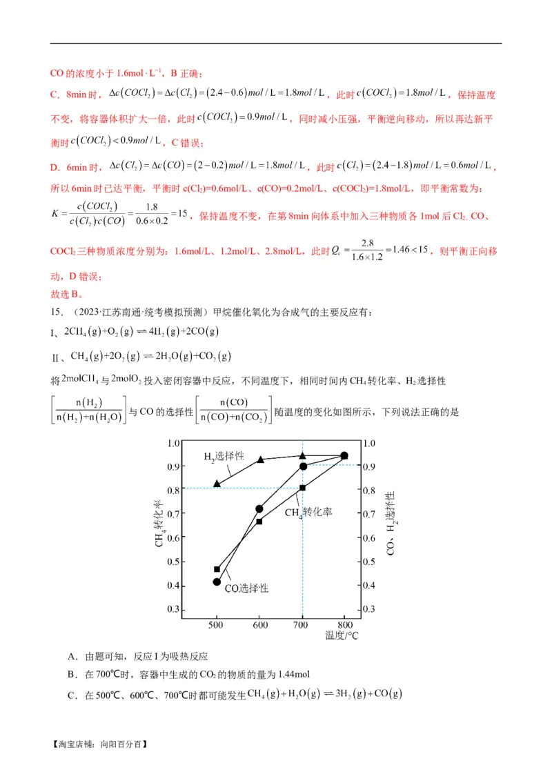 重难点11化学反应速率与化学平衡-2024年高考化学热点&middot;重点&middot;难点专练（新高考专用）（解析版）_05高考化学_新高考复习资料_2024年新高考资料_❤专项复习资料_教师版（含答案解析）