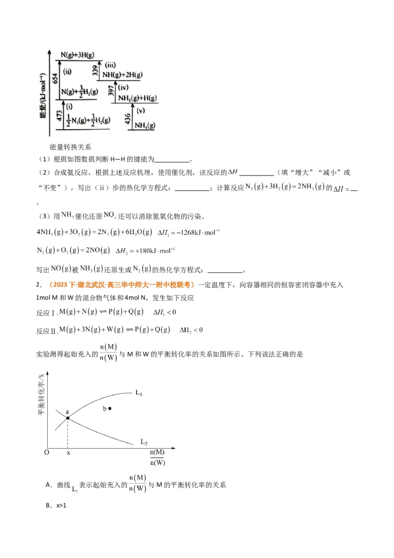 题型18化学反应原理综合（原卷版）_05高考化学_2024年新高考资料_2.2024二轮复习_2024年高考化学二轮热点题型归纳与变式演练（新高考通用）
