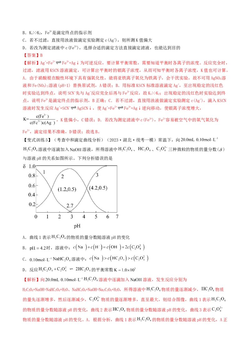 高考解密08水溶液中的离子反应与平衡（讲义）-高频考点解密2023年高考化学二轮复习讲义+分层训练（新高考专用）（解析版）_05高考化学_新高考复习资料_2023年新高考资料_二轮复习