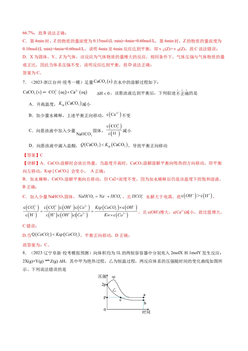 重难点11化学反应速率与化学平衡-2024年高考化学热点&middot;重点&middot;难点专练（新高考专用）（解析版）_05高考化学_2024年新高考资料_3.2024专项复习