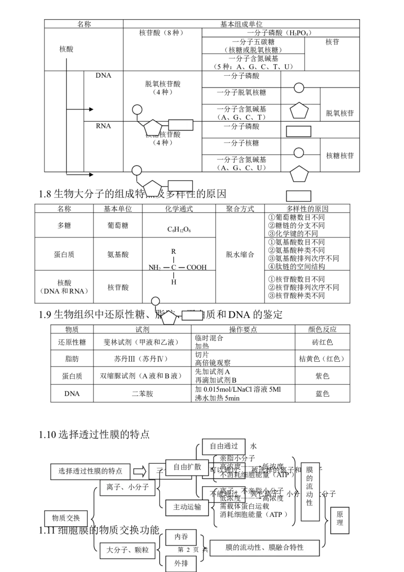 （超详）高中生物知识点归纳汇总_小初高知识点归纳汇总