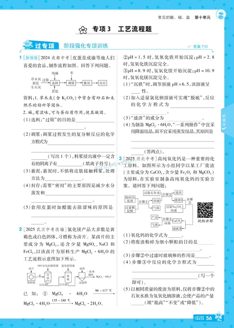 2026《初中化学&bull;一遍过》9年级下册(人教)_2026春《初中一遍过》系列_2026《天星教育&bull;一遍过》（9年级下册）（化学）（RJ）
