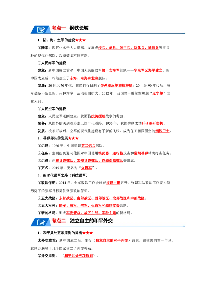 考点清单02++第4_6单元（考点清单）-2023-2024学年八年级历史下册期末满分冲刺复习攻略_新八下历史_19、赠送其它资料_旧版_12复习课件8下历史
