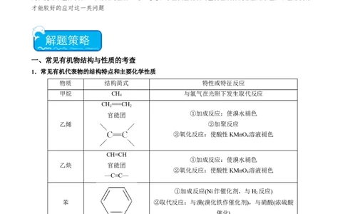 重难点06有机化学基础(选择题部分-（原卷版）_05高考化学_2024年新高考资料_3.2024专项复习_2024年高考化学热点&middot;重点&middot;难点专练（江苏专用）