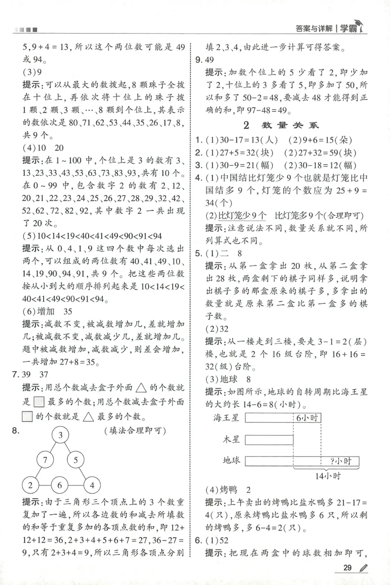 一下人教数学答案解析_26春人教版数学三下_09、练习题+试卷合集_-26春《五星学霸》_26春《五星学霸》数学RJ1下