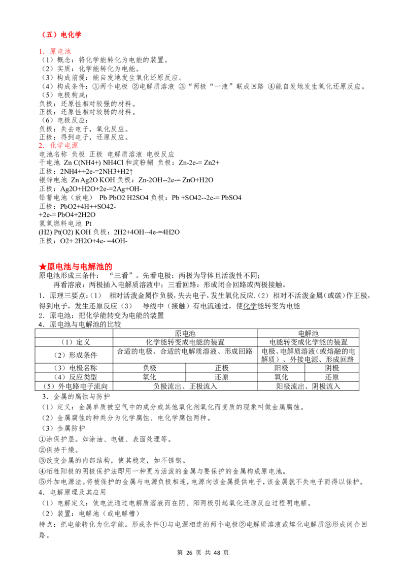 （超详）高中化学知识点归纳汇总_小初高知识点归纳汇总