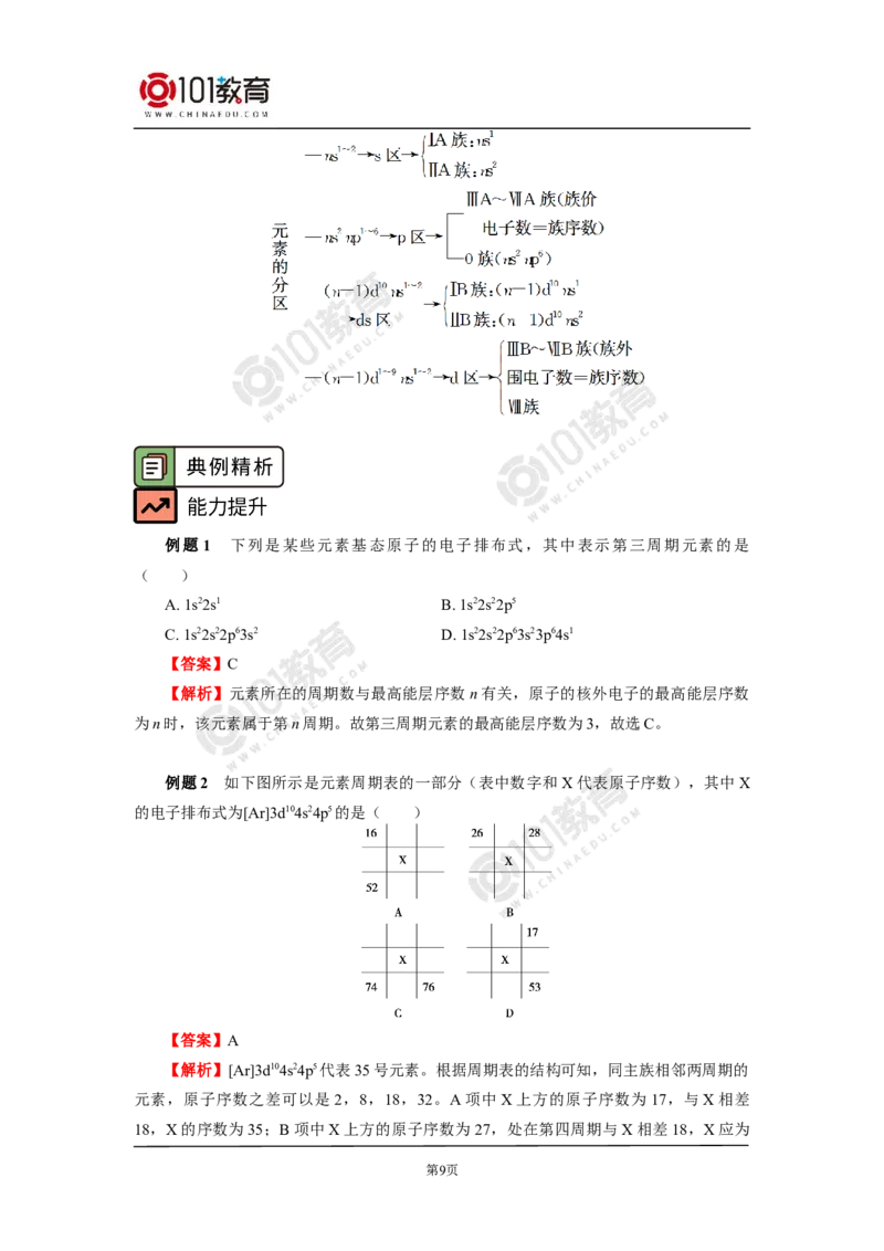 003选择性必修2第一章原子结构与性质第二节原子结构与元素性质_新人教版高二化学选修一、二、三_新人教版高中化学选择性必修第二册_高二化学（选择性必修第二册）学案练习