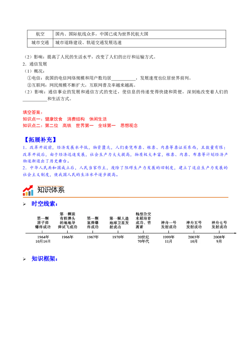 第19课社会生活的变迁（学案）（统编版）_新八下历史_00、更新资料3月23日_第二套(4)_同步讲义-U15_2024版_学案