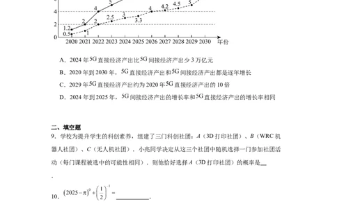 2024-2025学年广东省深圳市深圳高级中学九年级（下）中考三模数学试卷_2026春《初中一遍过》系列_2026《天星教育&bull;一遍过》（9年级下册)）(人教+北师）_2025全国各地中考数学模拟试卷