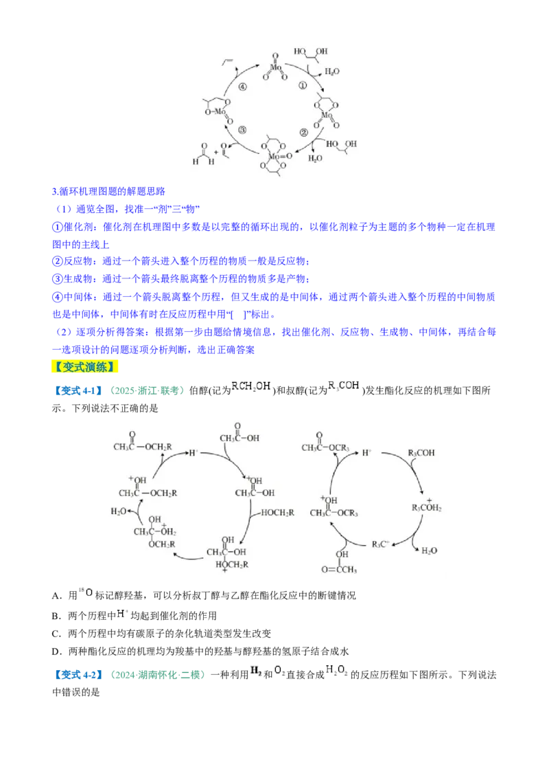 题型10陌生反应机理图（原卷版）_05高考化学_2025年新高考资料_二轮复习_2025年高考化学二轮热点题型归纳与变式演练（新高考通用）340117718