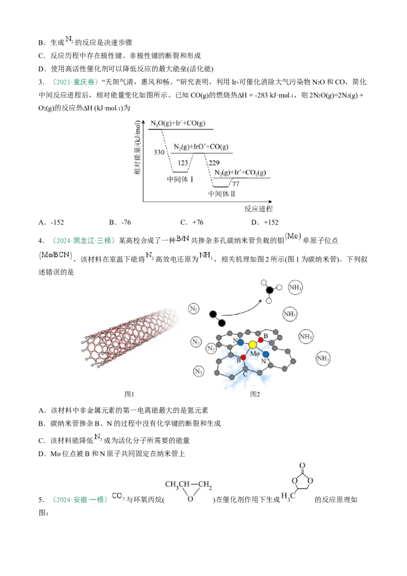 题型10陌生反应机理图（原卷版）_05高考化学_2025年新高考资料_二轮复习_2025年高考化学二轮热点题型归纳与变式演练（新高考通用）340117718