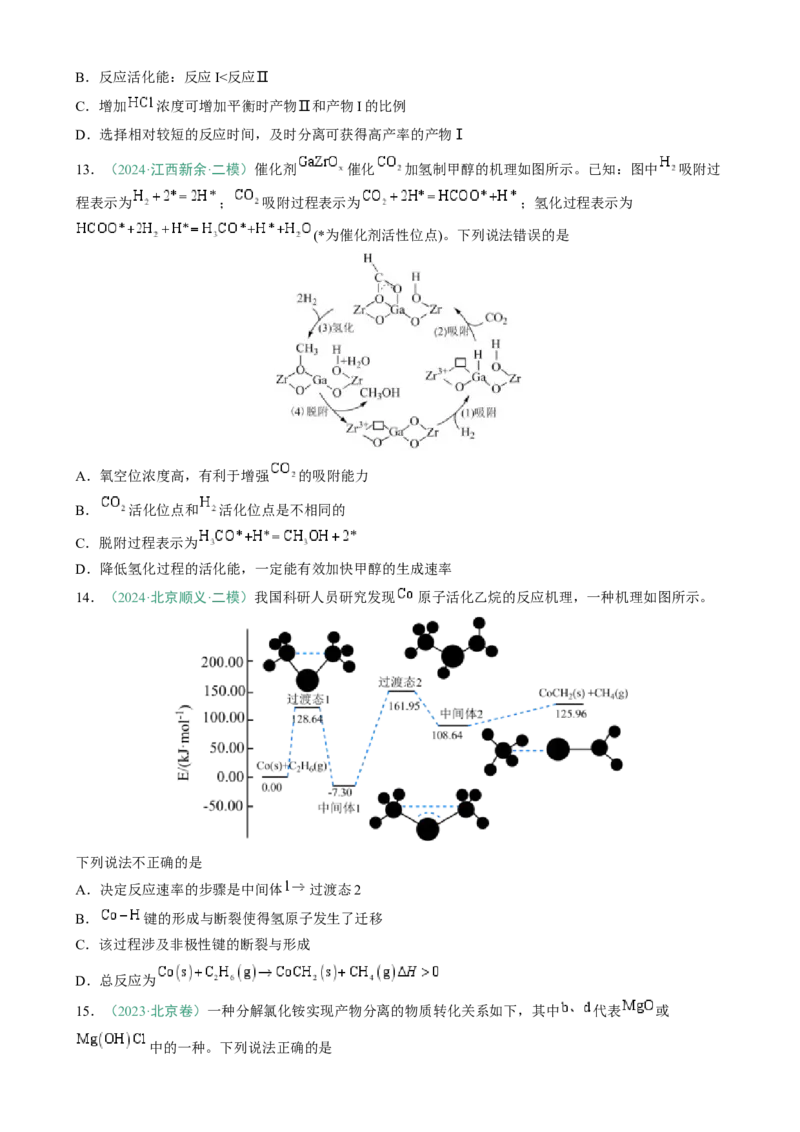 题型10陌生反应机理图（原卷版）_05高考化学_2025年新高考资料_二轮复习_2025年高考化学二轮热点题型归纳与变式演练（新高考通用）340117718