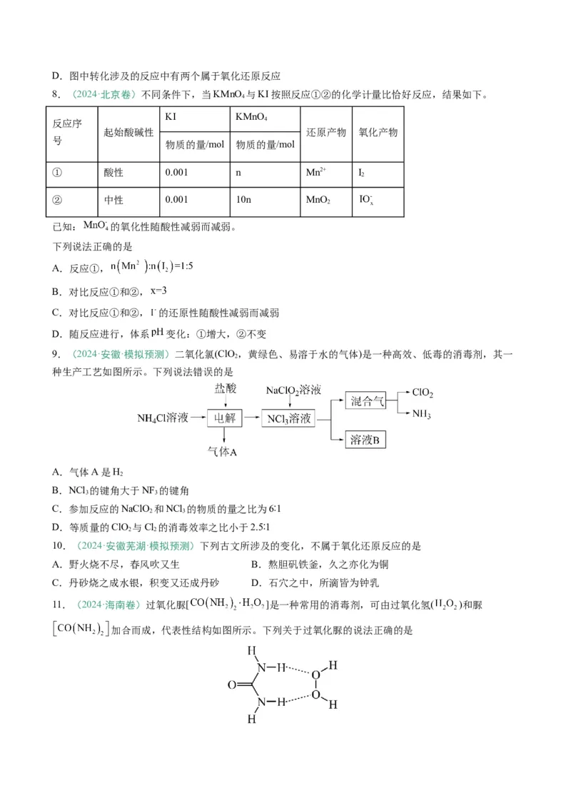 题型06氧化还原反应（原卷版）_05高考化学_2025年新高考资料_二轮复习_2025年高考化学二轮热点题型归纳与变式演练（新高考通用）340117718