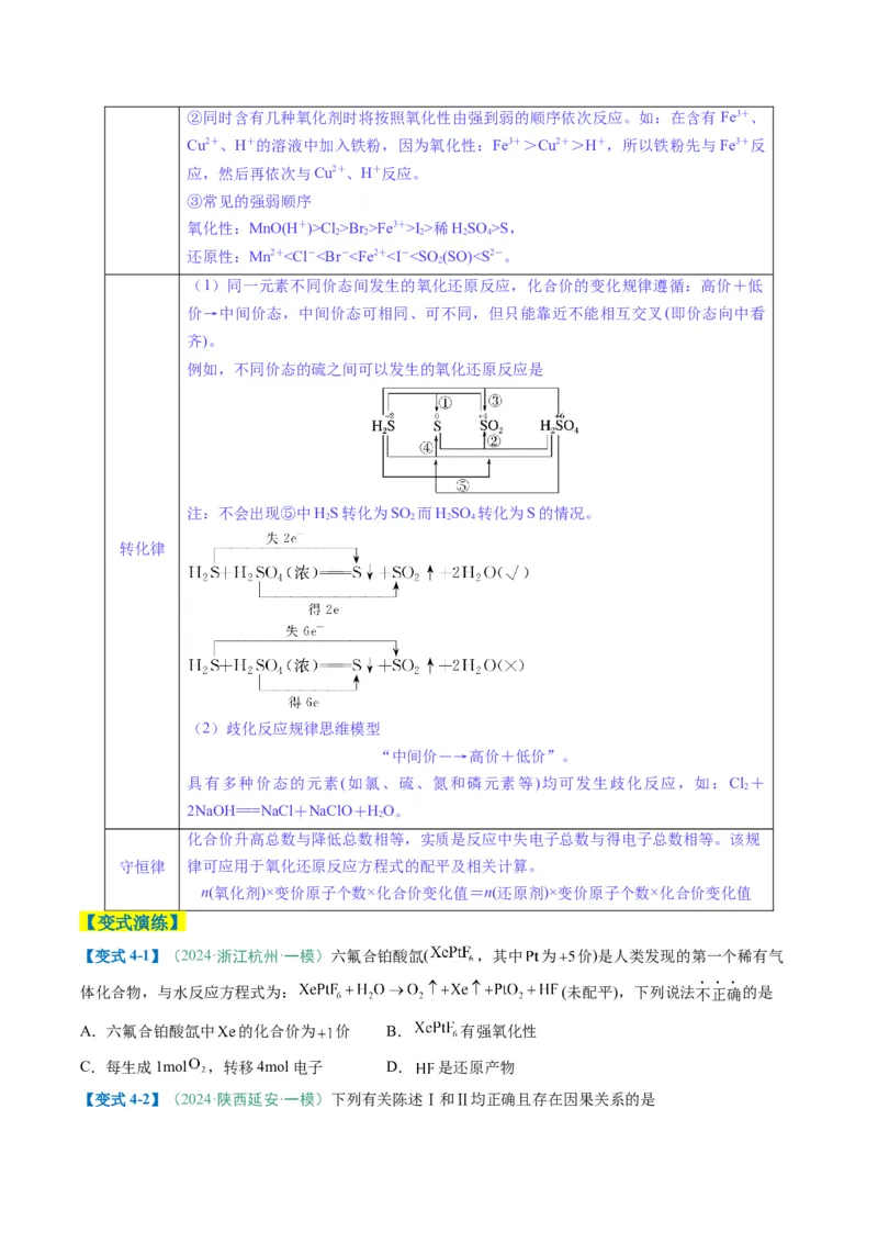 题型06氧化还原反应（原卷版）_05高考化学_2025年新高考资料_二轮复习_2025年高考化学二轮热点题型归纳与变式演练（新高考通用）340117718