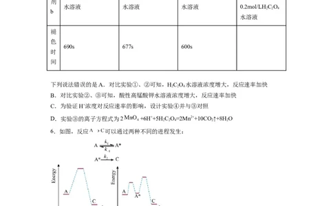 解密07化学反应速率与化学平衡（分层训练）（原卷版）_05高考化学_通用版（老高考）复习资料_2023年复习资料_二轮复习