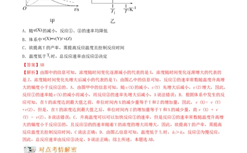 高考解密07化学反应速率与化学平衡（讲义）-高频考点解密2023年高考化学二轮复习讲义+分层训练（新高考专用）（解析版）_05高考化学_新高考复习资料_2023年新高考资料_二轮复习