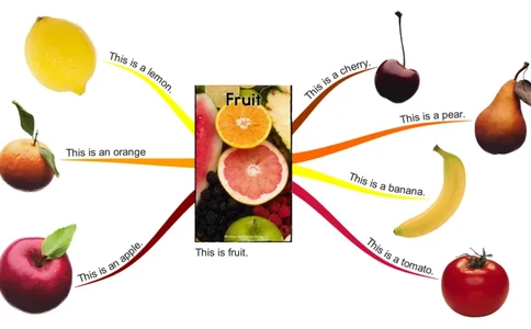 fruit_《小学思维导图》_思维导图语数英第二套_英语_思维导图_思维导图RAZA