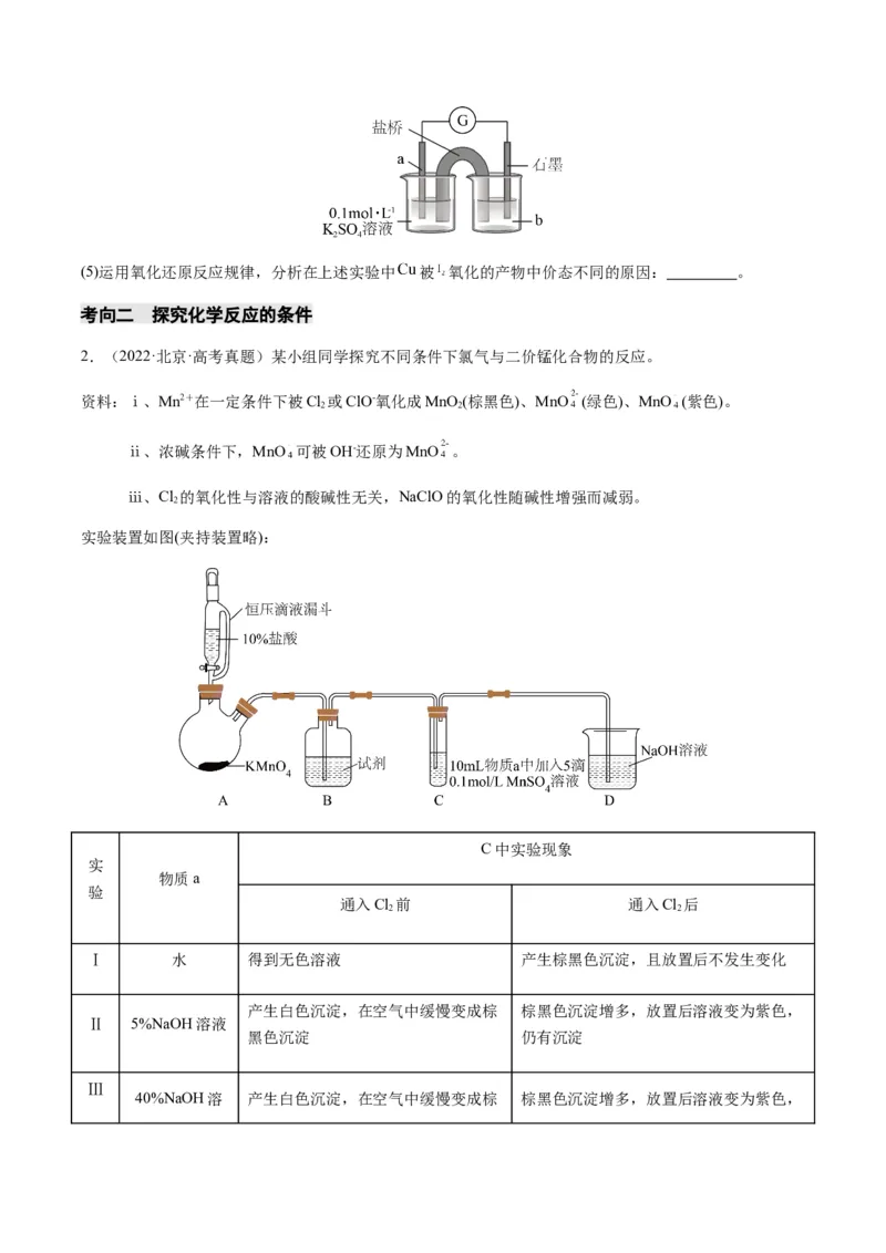 重难点14性质探究型实验综合题-2024年高考化学热点&middot;重点&middot;难点专练（新高考专用）（原卷版）_05高考化学_2024年新高考资料_3.2024专项复习