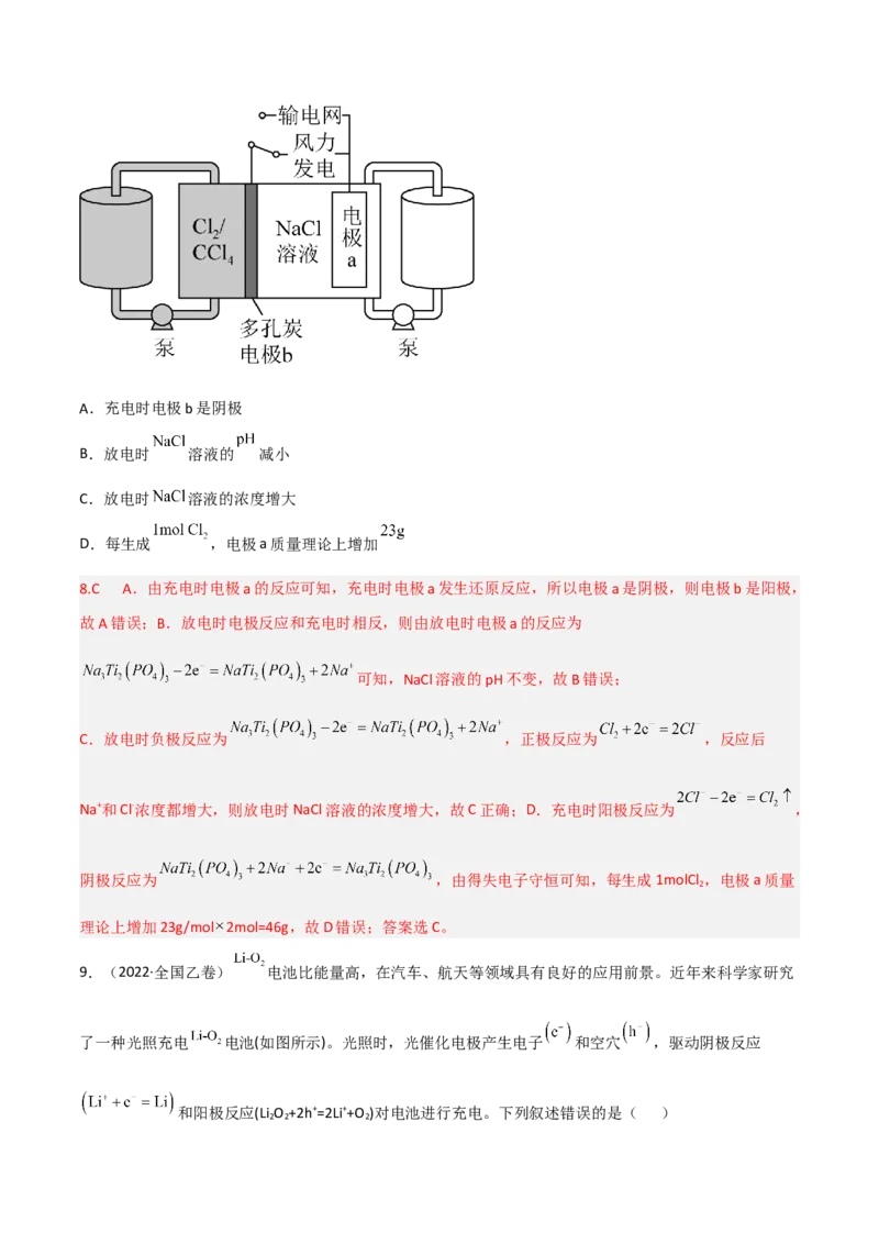 高频考点23原电池的工作原理-2023年高考化学二轮复习高频考点51练（解析版）_05高考化学_新高考复习资料_2023年新高考资料_二轮复习_2023年高考化学二轮复习高频考点51练292724123