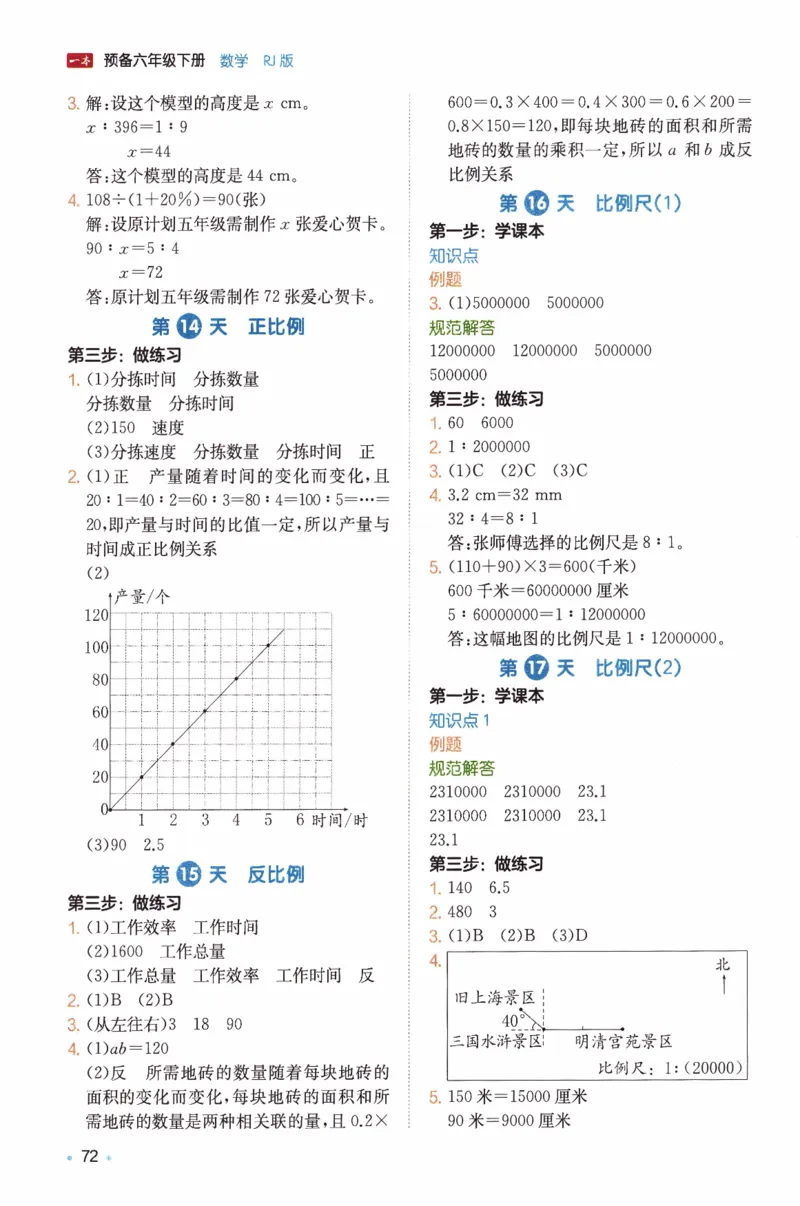 26春《一本预备六年级下册》人教数学_26春人教版数学三下_09、练习题+试卷合集_-26春《预备新学期》_26春《一本预备6年级下册》人教数学