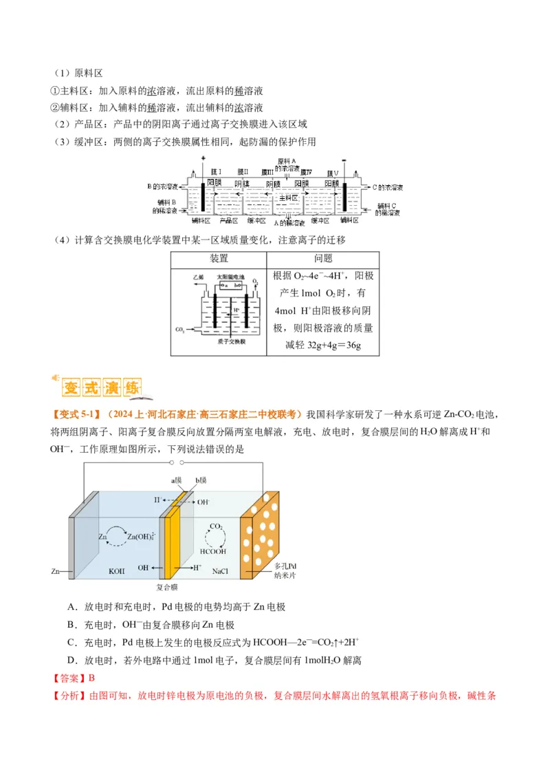 题型11新型电化学装置分析（解析版）_05高考化学_2024年新高考资料_2.2024二轮复习_2024年高考化学二轮热点题型归纳与变式演练（新高考通用）