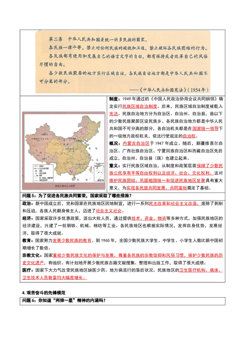 第二单元社会主义建设道路的探索（知识清单）（答案版）_新八下历史_00、更新资料3月23日_第二套(4)_单元知识复习专项-U89_2026版