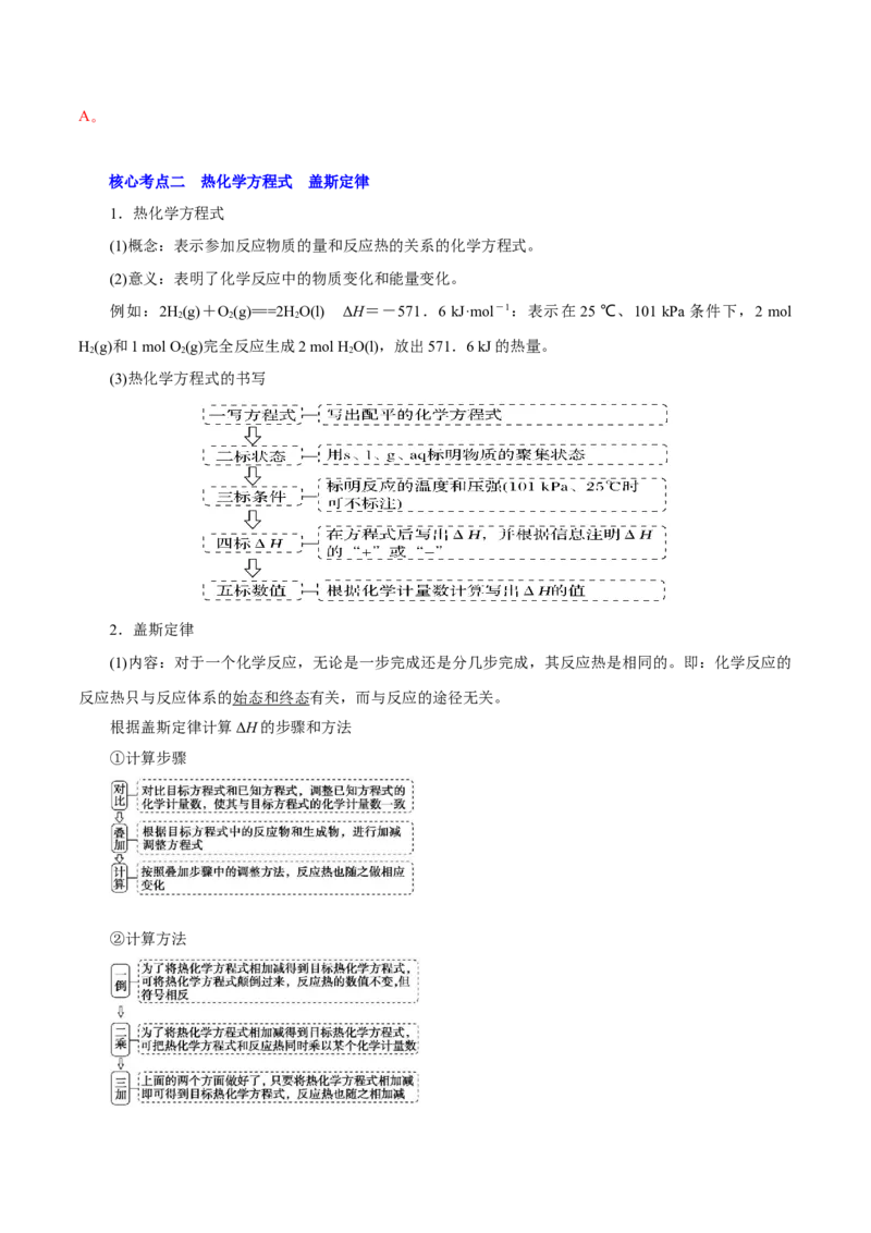 解密08化学反应与能量（讲义）-高频考点解密2021年高考化学二轮复习讲义+分层训练（浙江专版）_05高考化学_新高考复习资料_2021新高考资料