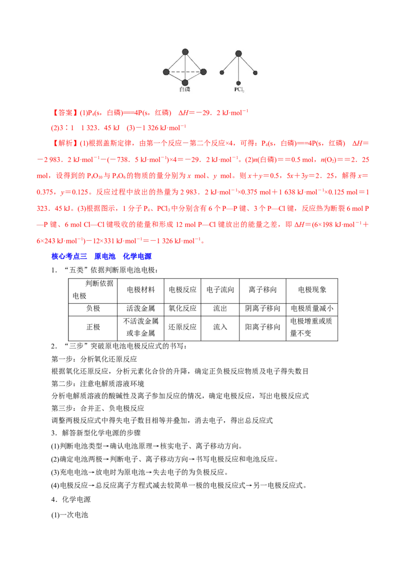 解密08化学反应与能量（讲义）-高频考点解密2021年高考化学二轮复习讲义+分层训练（浙江专版）_05高考化学_新高考复习资料_2021新高考资料