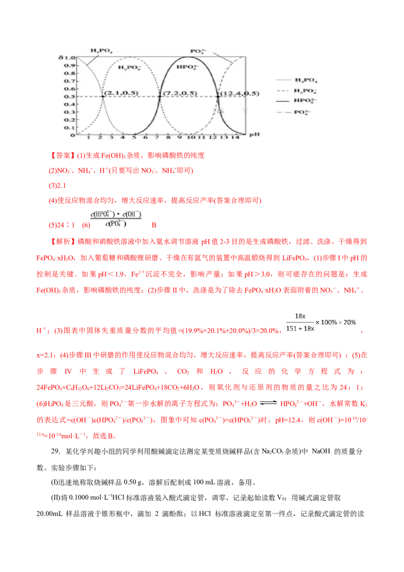 解密10水溶液中离子反应(集训)(解析版)_05高考化学_新高考复习资料_2021新高考资料_高频考点解密2021年高考化学二轮复习讲义+分层训练（浙江专版）3.28更新