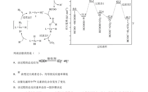 高频考点21化学反应中的能量变化图-2023年高考化学二轮复习高频考点51练（解析版）_05高考化学_新高考复习资料_2023年新高考资料_二轮复习
