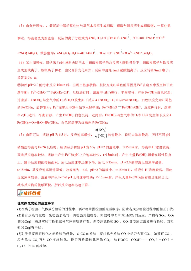 解密15实验方案的设计与评价（讲义）-高频考点解密2022年高考化学二轮复习讲义+分层训练（全国通用）（解析版）_05高考化学_通用版（老高考）复习资料_2023年复习资料_二轮复习