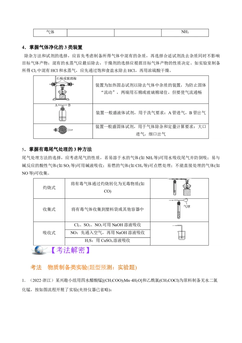 解密15实验方案的设计与评价（讲义）-高频考点解密2022年高考化学二轮复习讲义+分层训练（全国通用）（解析版）_05高考化学_通用版（老高考）复习资料_2023年复习资料_二轮复习