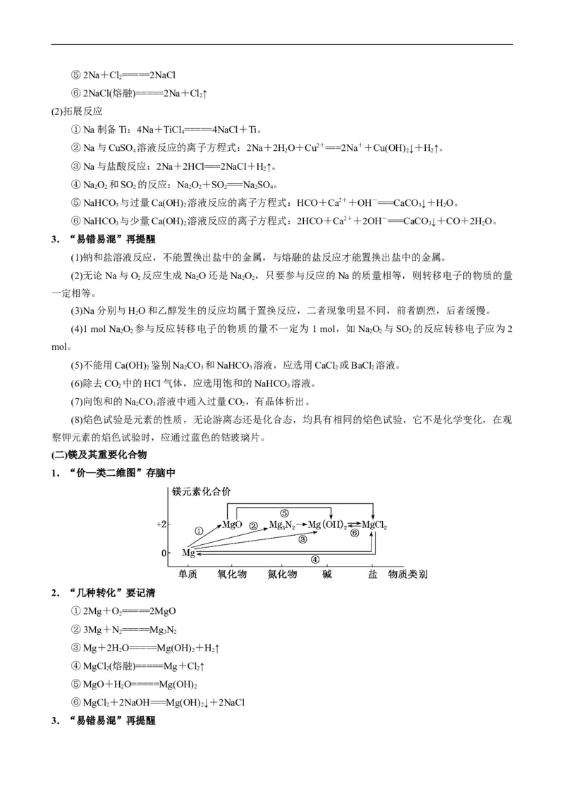 重难点06常见无机物的性质、用途与转化-2024年高考化学热点&middot;重点&middot;难点专练（新高考专用）（原卷版）_05高考化学_新高考复习资料_2024年新高考资料_❤专项复习资料