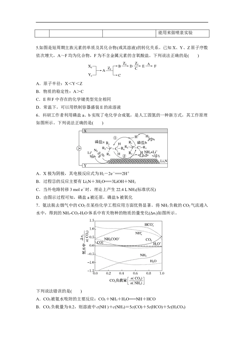 选择题标准练(七)_05高考化学_通用版（老高考）复习资料_2023年复习资料_二轮复习_2023年高考化学二轮复习讲义+课件（全国版）_2023年高考化学二轮复习讲义（全国版）_学生版_考前特训