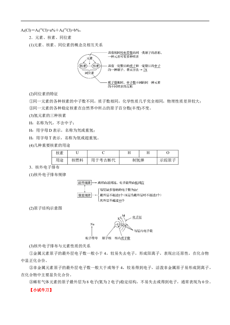 考点6原子结构（解析版）_05高考化学_通用版（老高考）复习资料_2023年复习资料_一轮复习_备战2023年高考化学一轮复习考点帮（全国通用）