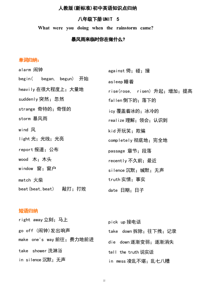 1_24秋《初中各科知识点梳理》_初中英语《知识梳理》7-9年级上下册_重点知识_人教版初中英语_下册_八下_unit5