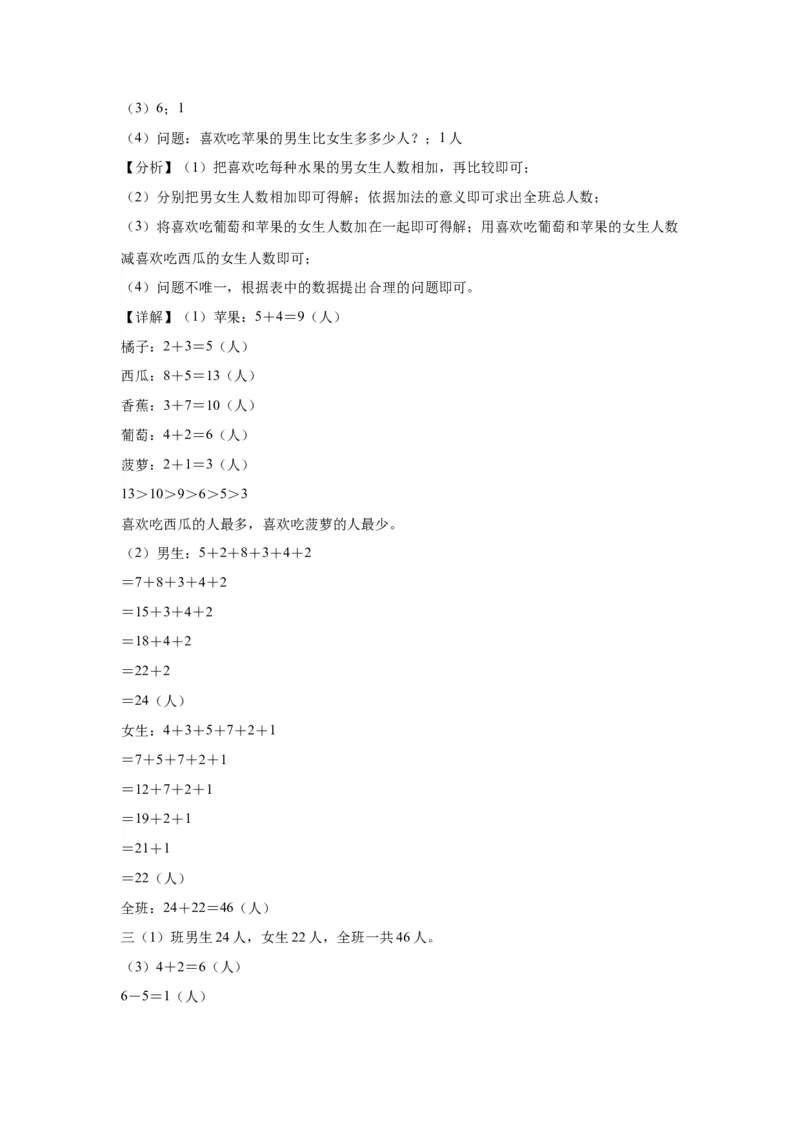 3.1复式统计图（同步练习）-三年级数学下册（人教版）_26春人教版数学三下_00、更新资料3月18日_分层作业-K14_2024版