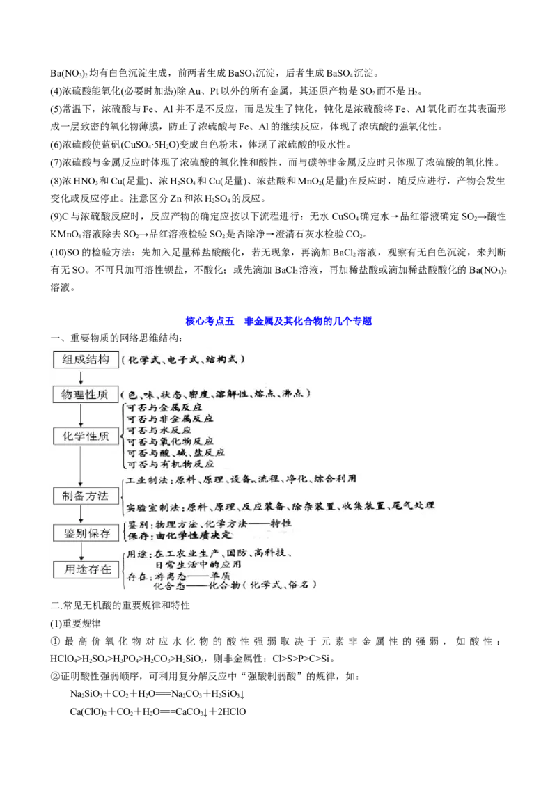高考解密11常见非金属及其重要化合物（讲义）-高频考点解密2023年高考化学二轮复习讲义+分层训练（新高考专用）（解析版）_05高考化学_新高考复习资料_2023年新高考资料_二轮复习