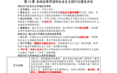 第四单元中国特色社会主义迈向21世纪知识提纲2025-2026学年统编版八年级历史下册_新八下历史_00、更新资料3月23日_新版_第三套_知识点