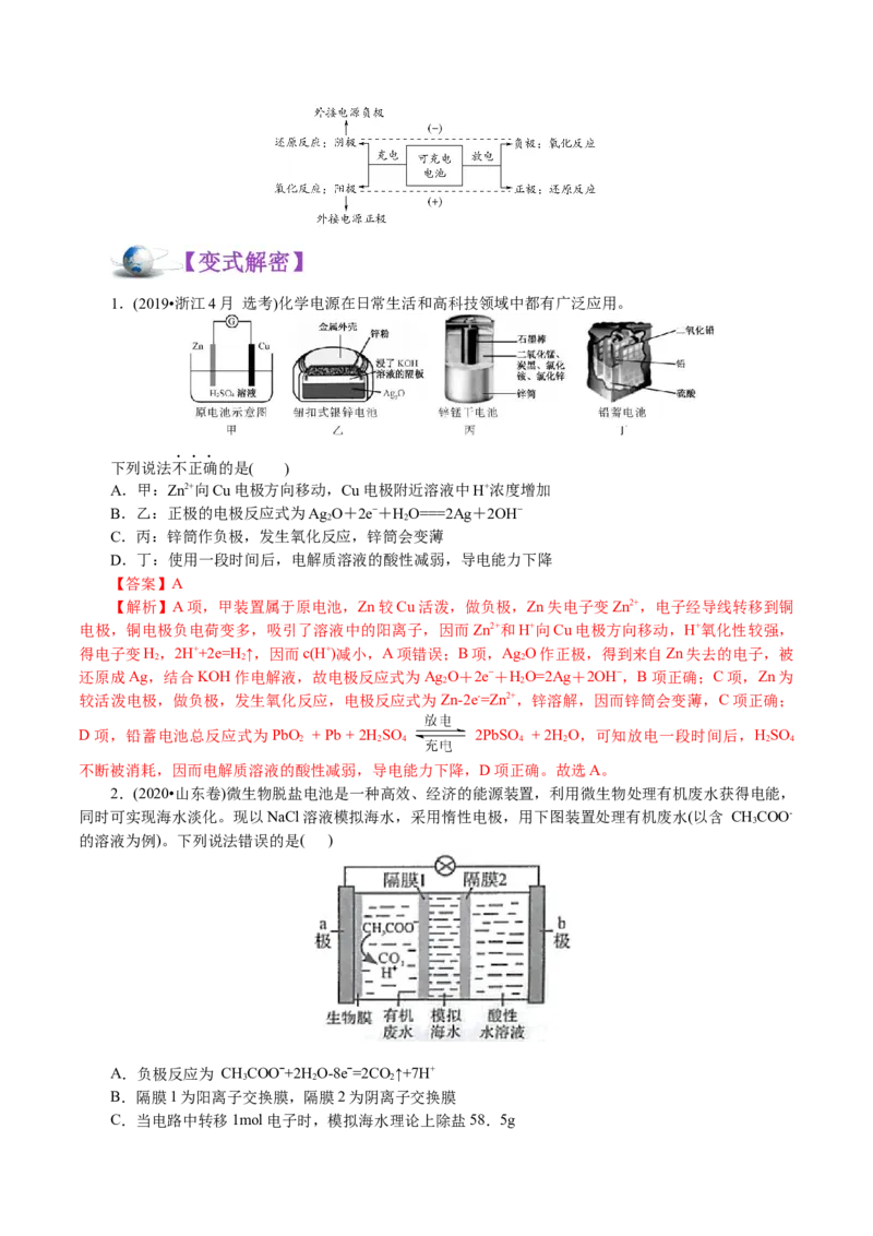 解密08化学反应与能量(讲义)-高频考点解密2021年高考化学二轮复习讲义+分层训练_05高考化学_新高考复习资料_2021新高考资料