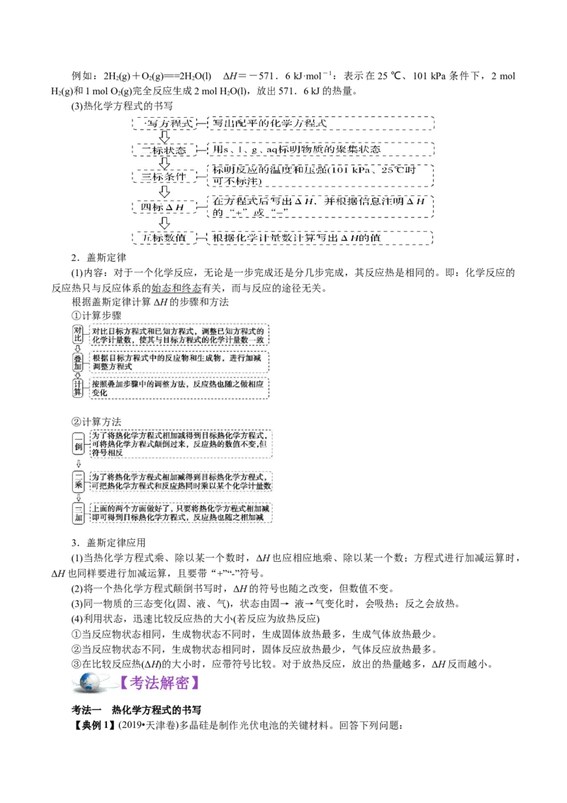 解密08化学反应与能量(讲义)-高频考点解密2021年高考化学二轮复习讲义+分层训练_05高考化学_新高考复习资料_2021新高考资料