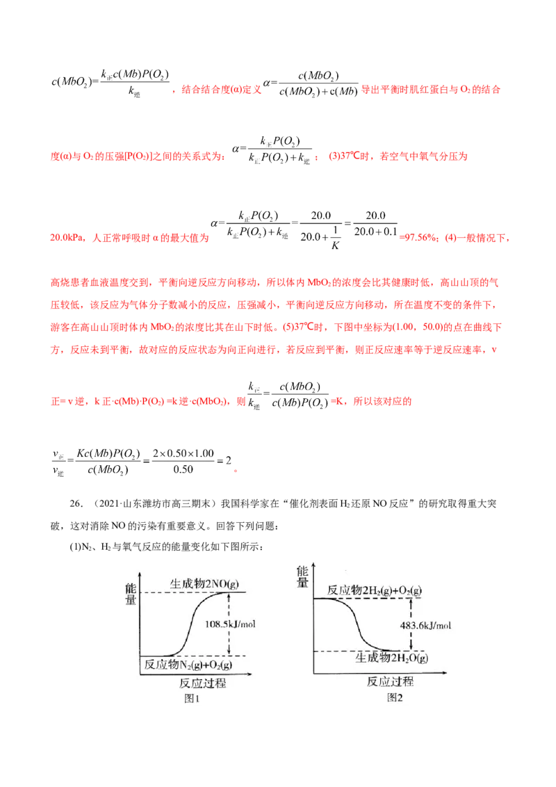 解密09化学反应速率与平衡(集训)(解析版)_05高考化学_新高考复习资料_2021新高考资料_高频考点解密2021年高考化学二轮复习讲义+分层训练（浙江专版）3.28更新