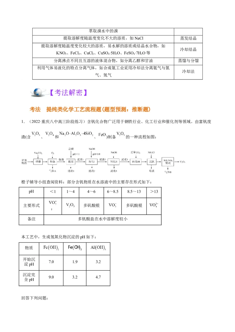 解密12化学工艺流程（讲义）-高频考点解密2022年高考化学二轮复习讲义+分层训练（全国通用）（解析版）_05高考化学_通用版（老高考）复习资料_2023年复习资料_二轮复习